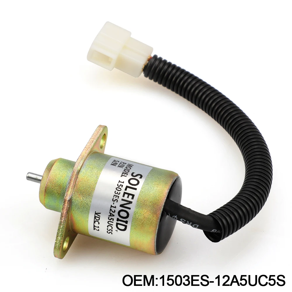 

1503ES-12A5UC5S SA-4569-T 12V Fuel Shut off Solenoid For Kubota 05 series D905 D1005 V1205 V1305 V1505 17594-6001-4 17454-60010
