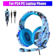 Wired LED Gamer Headphone with Mic, suit for Laptop smartphone mobile phone Gaming Headset, For PS4 PS5 Switch PC Stereo Helmet