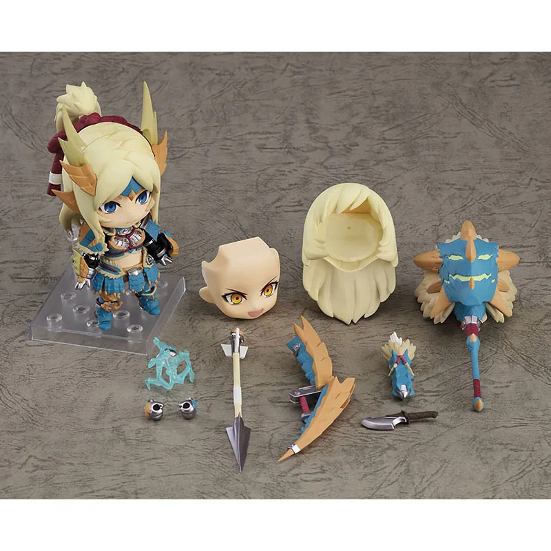 GSC Genuine Q Version Nendoroid 1407 Monster Hunter Female Zinogre Joints Movable Anime Action Figure Toys for Kids Gift | Игрушки и