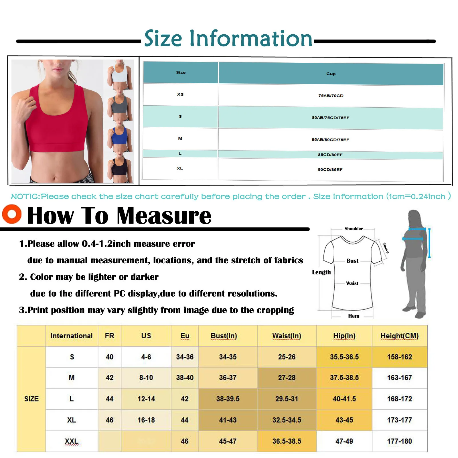 

top sports bras bralette crop top fitness gym running sportswear women's underwear push up brassiere plus size Yoga bra BH