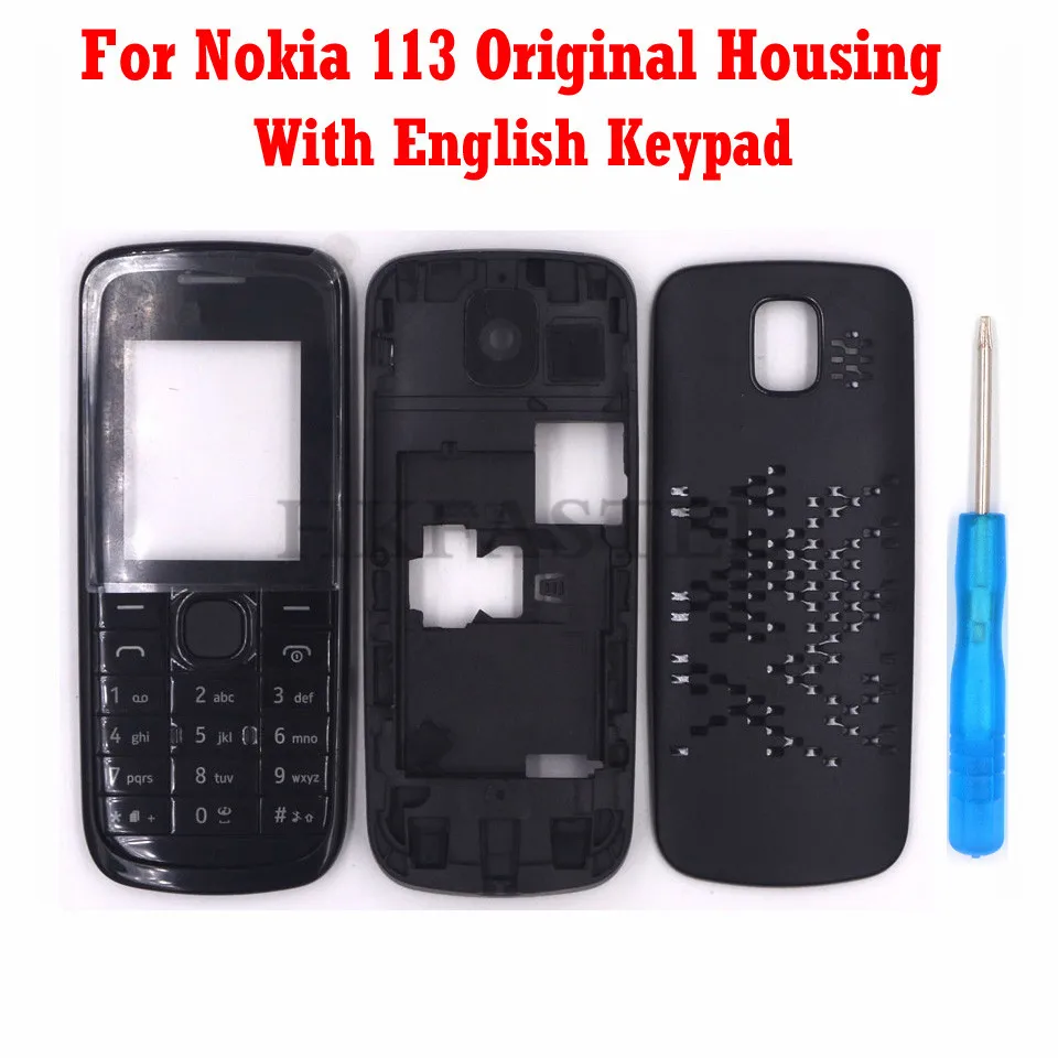 Для Nokia 113 новый мобильный телефон оригинальный корпус Чехол + английская