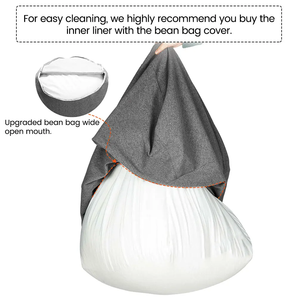Чехол для дивана Lazy bean bag внутренняя крышка из белого шелка без наполнения