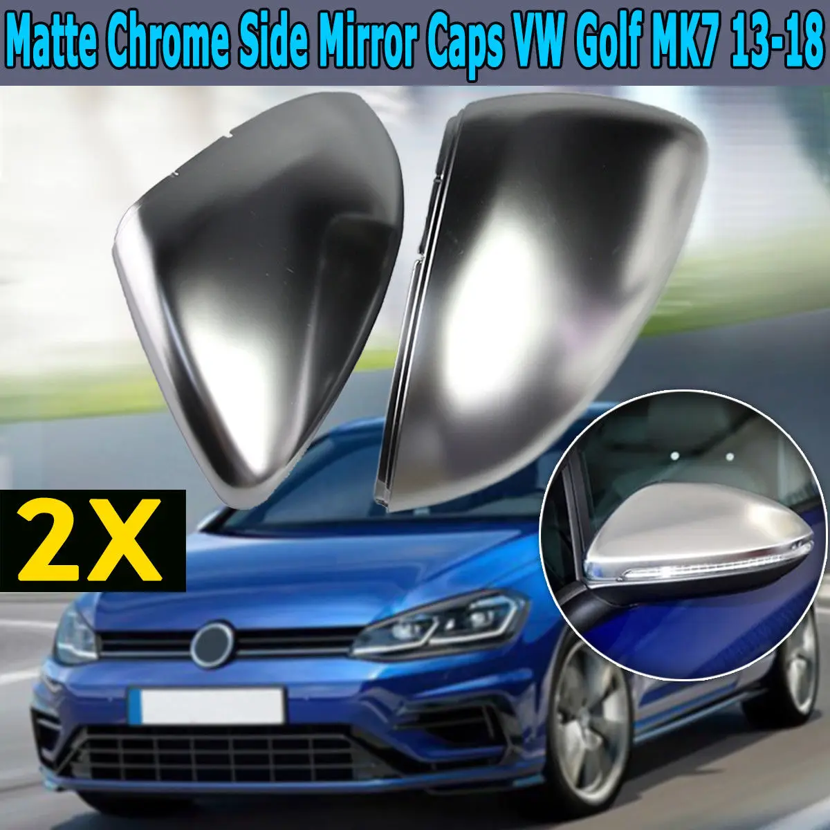 Колпачки для боковых крыльев зеркала VW Golf MK7 MK7.5 GTI 7 R Touran L Golf7 G матовые