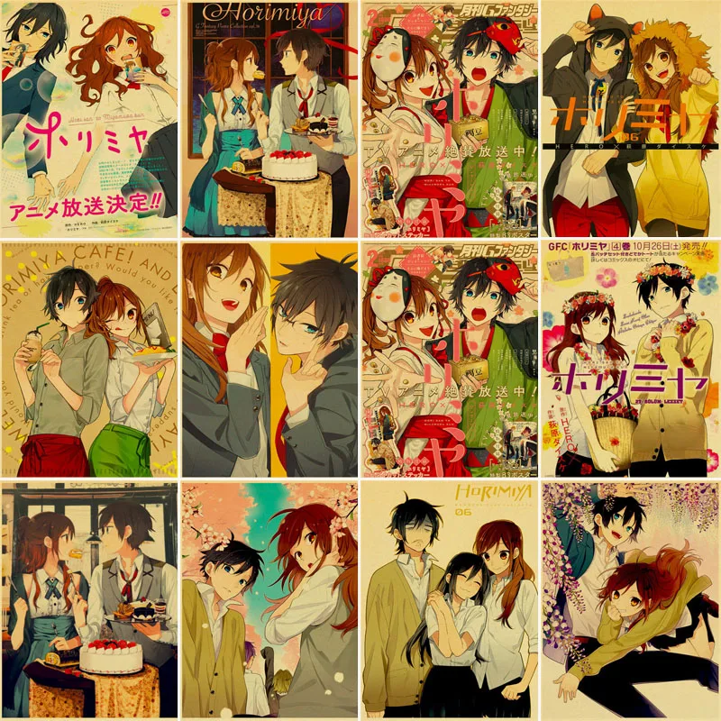 

Full Square/Round 5D Diy Diamond Painting apanese classic anime Horimiya Embroidery Cross Stitch Handmade Mosaic Home Decor
