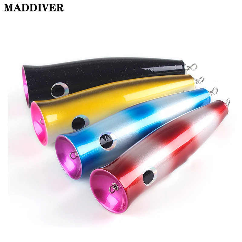 Приманка для рыбалки 135g MADDIVER Topwater Wooden Popper GT приманка Глубоководной Рыбалки На