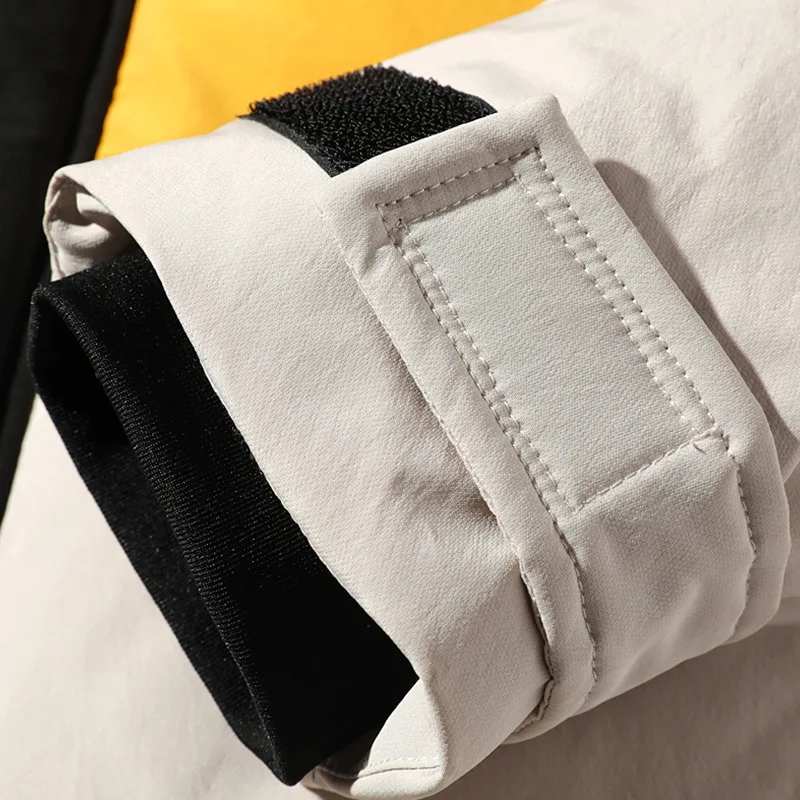 Patchwork Hooded Men's Winter Down Regular 90% White Duck Down Casual Down Coat Warm Puffer Jacket