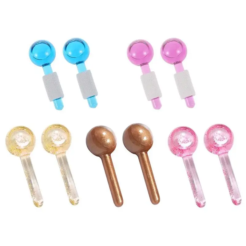 

Crystal Ice Hockey Energy Massage Face Beauty Eye Massager Ice Globes Beauty Ball Eyes Beauty Roller Water Wave Ball