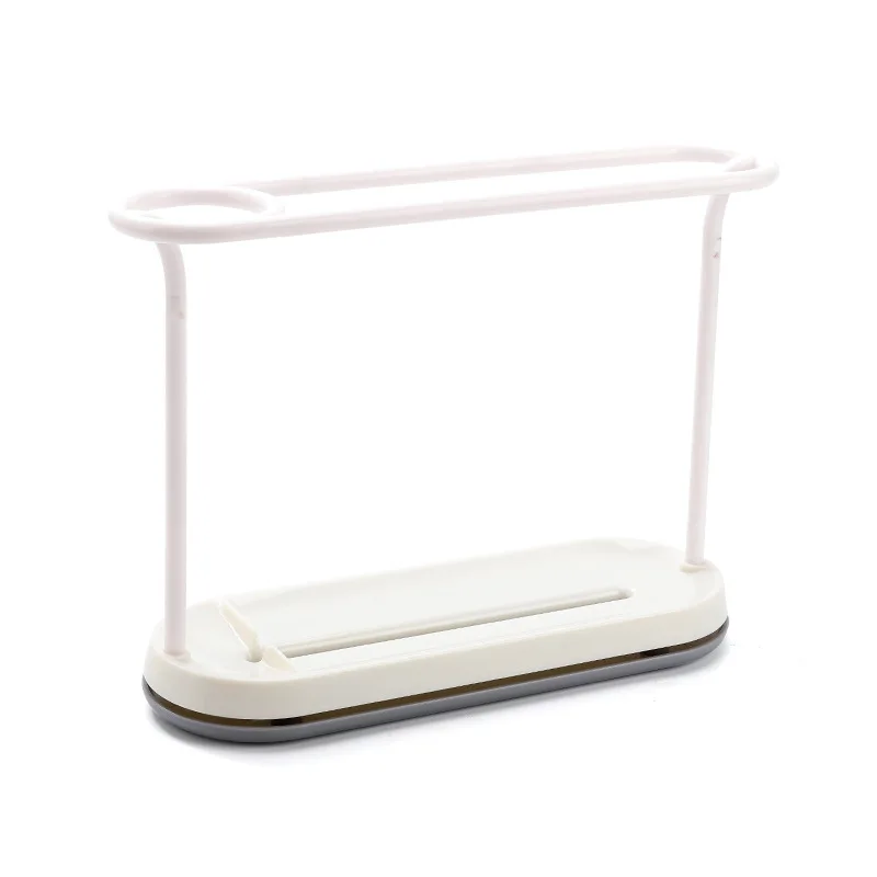 

Household Kitchen Storage Rack Drip Cloth Holder Oval Double Rod Suspension Sponge Storage Sink Shelf Storage Organizer