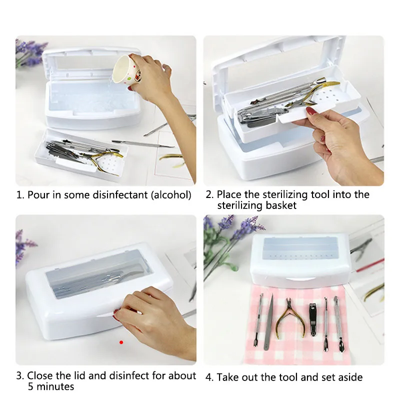 

Newest Sterilizer Box Manicure Nail Tools with sterilize glass ball Sterilizer for Manicure Instruments desinfection box nails