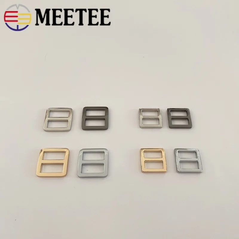 

20pcs Meetee 16/19/25/32/38/50mm Metal Buckle Bag Strap Belt Adjust Tri-glide Buckle Loop Ring Clasp DIY Leather Craft Accessory
