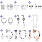 Серьги-гвоздики из серебра 925 пробы с искусственным жемчугом