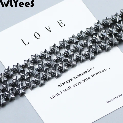 Бусины WLYeeS черные гематитовые 3x7 мм