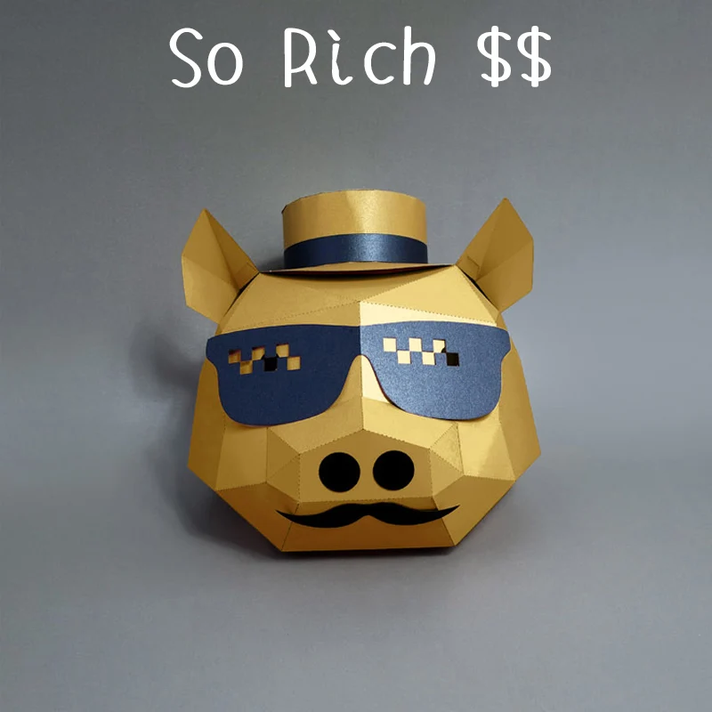 Маски для лица 3D бумажная модель бумажное ремесло сделай сам шуточные игрушки