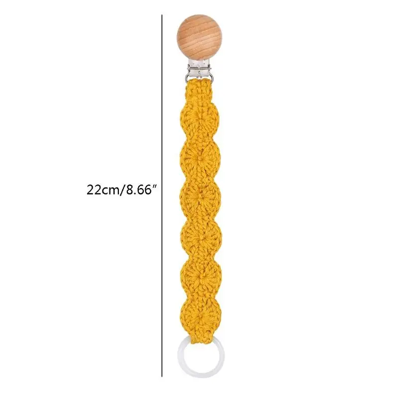 

Crochet Pacifier Clip Baby Cotton Pacifier Chain for Newborn Teething Soother Chew Dummy Clips Handmade
