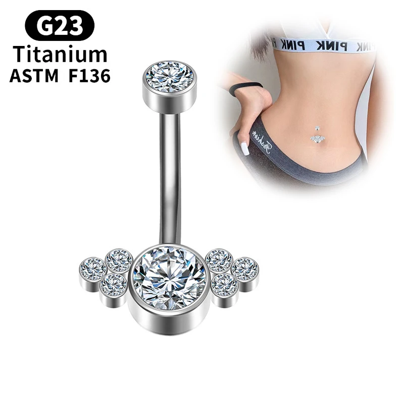 

1PC Titanium Crystal Belly industrial Piercing Clip Body Umbilical Navel Cartilage spiral industrial Sexy spiral Helix Jewelry