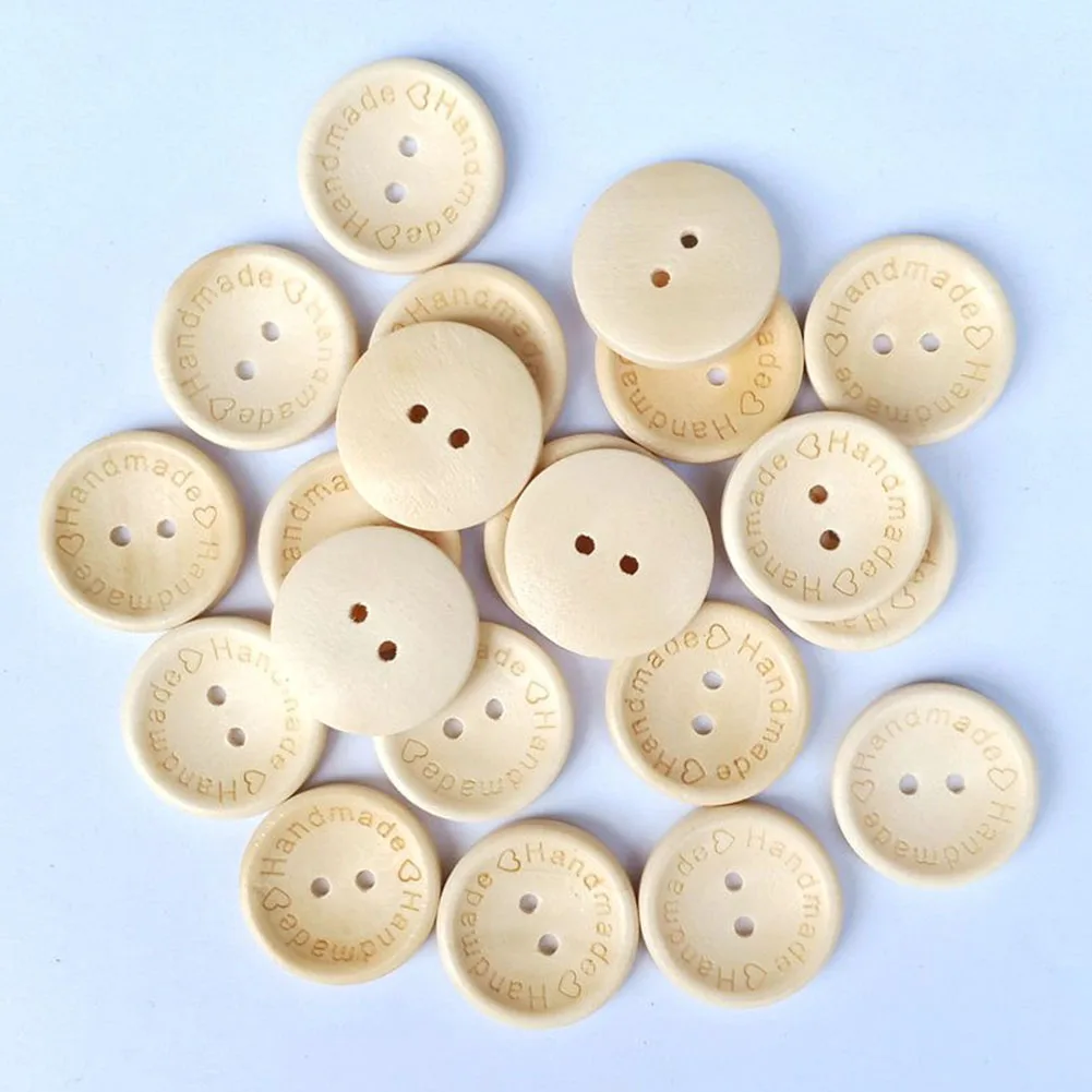 50 шт. новинка Лидер продаж оригинальные деревянные пуговицы из твердой древесины