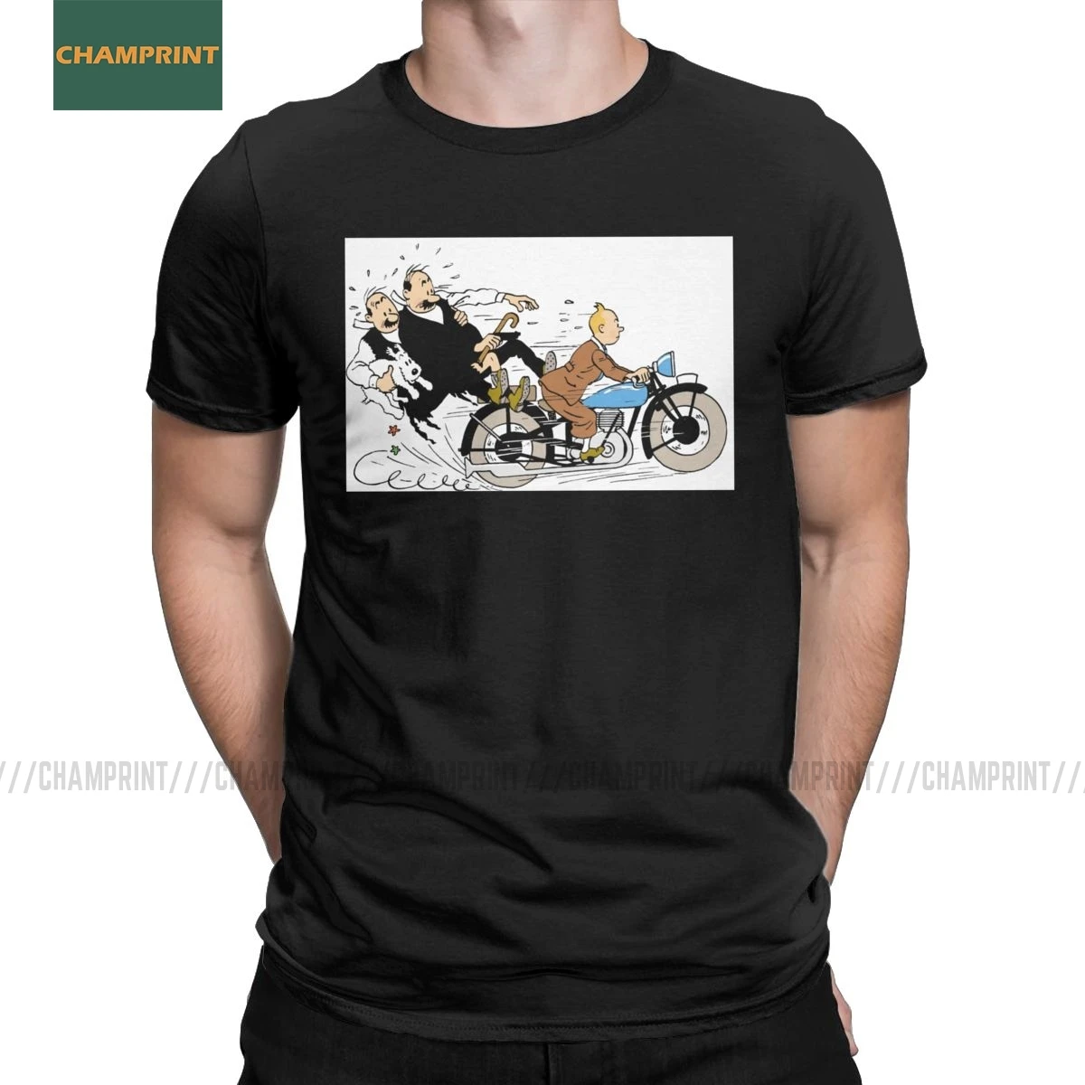 Футболка мужская с короткими рукавами хлопковая тенниска принтом Приключения из