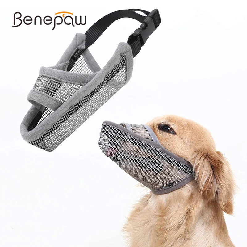 

Benepaw Breathable Nylon Dog Muzzle for Small Medium Large Dogs Drinkable Pet Mouth Cover for Anti-Biting Anti-Barking Licking