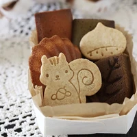 1pc cute squirrel pine cone chestnut pattern biscuit mold butter pastry cookie stamp mold household kitchen tools accessories