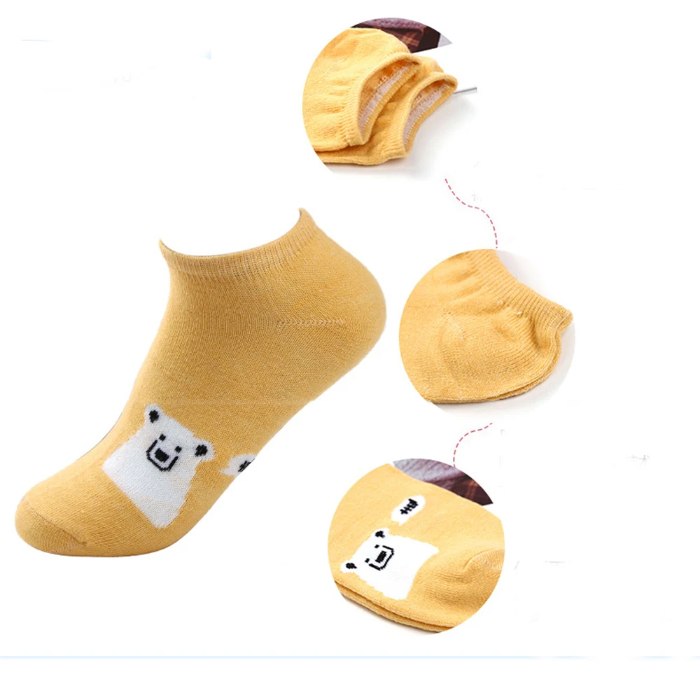 Летние носки с милыми животными из мультфильма Полярный медведь женские