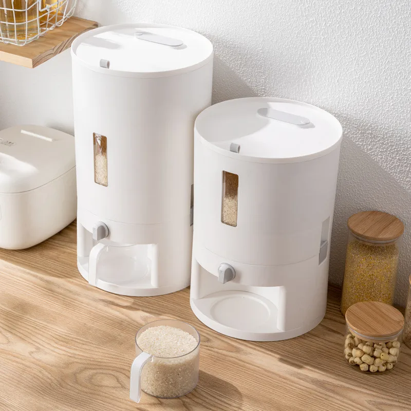 

Kitchen Rice Bucket Insect-proof Moisture-proof Sealed Rice Storage Box Bucket Cat Dog Food Household Storage Cereal Dispenser