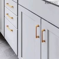drawer door brass handle european style surface mounted cabinet door handle modern minimalist porous distance