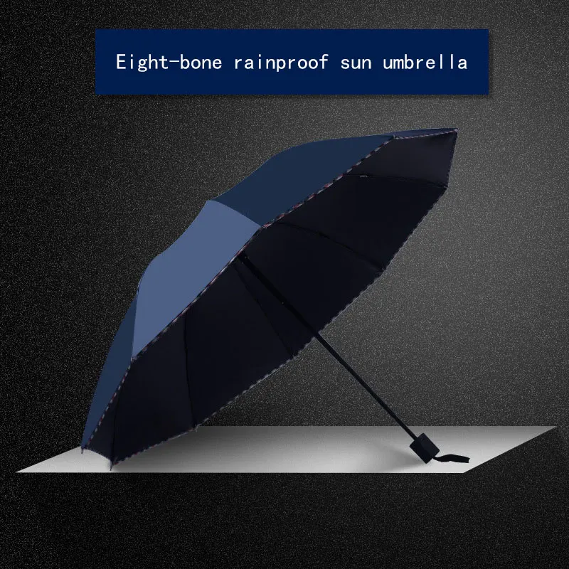 Мужской укрепляющий мужской деловой Зонт 10 к виниловый анти УФ зонтик для женщин