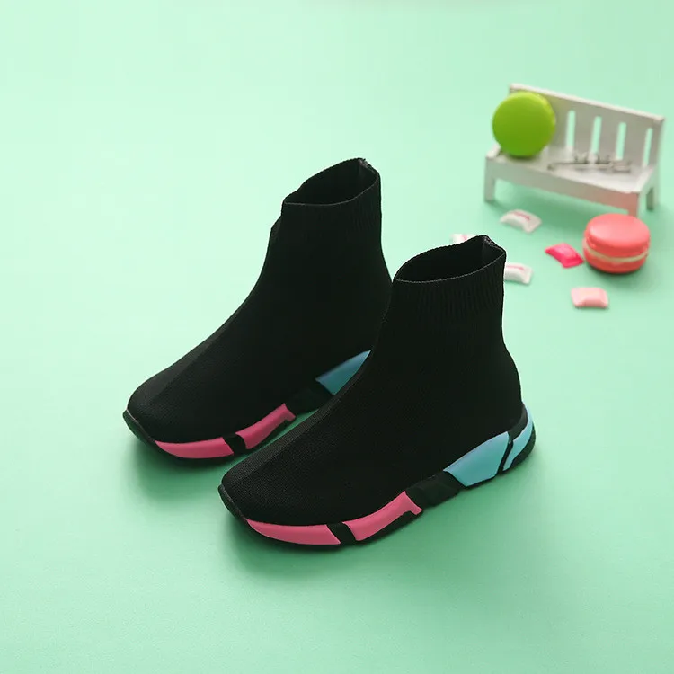 Детские носки обувь весна 2021 новинка Повседневные детские ботинки высокие