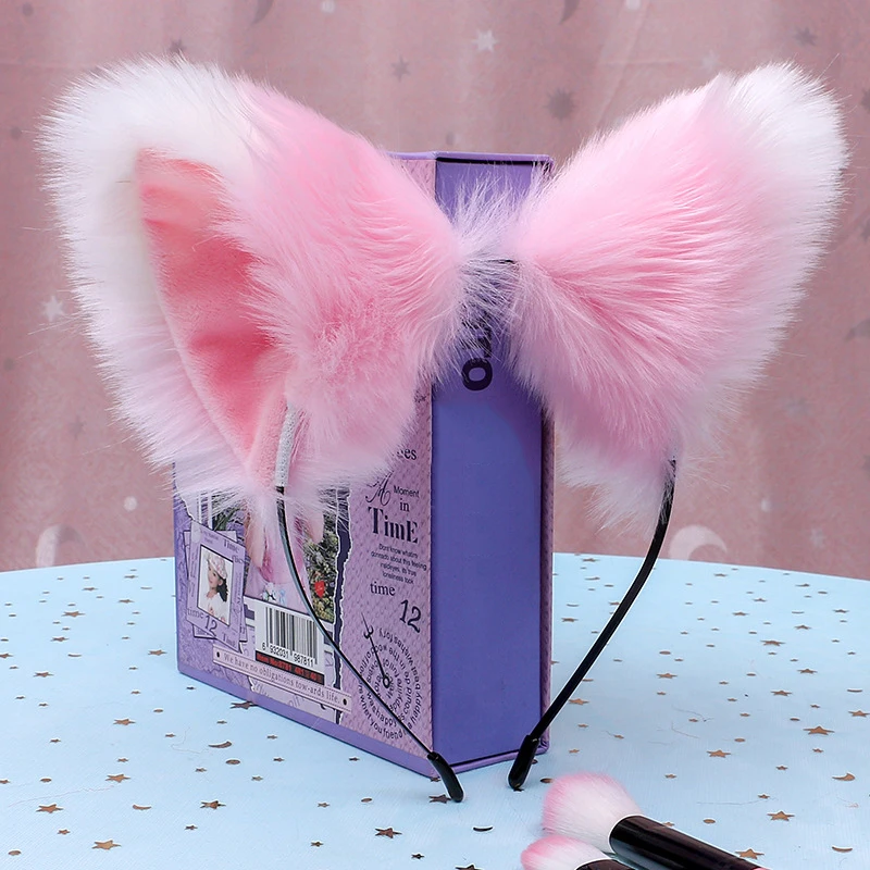 New Faux Fur Hair Hoop Fashion Cosplay Costume Cat Animal Ear Headbands Women Lovely Handmade Hairband Headwear Accessories |