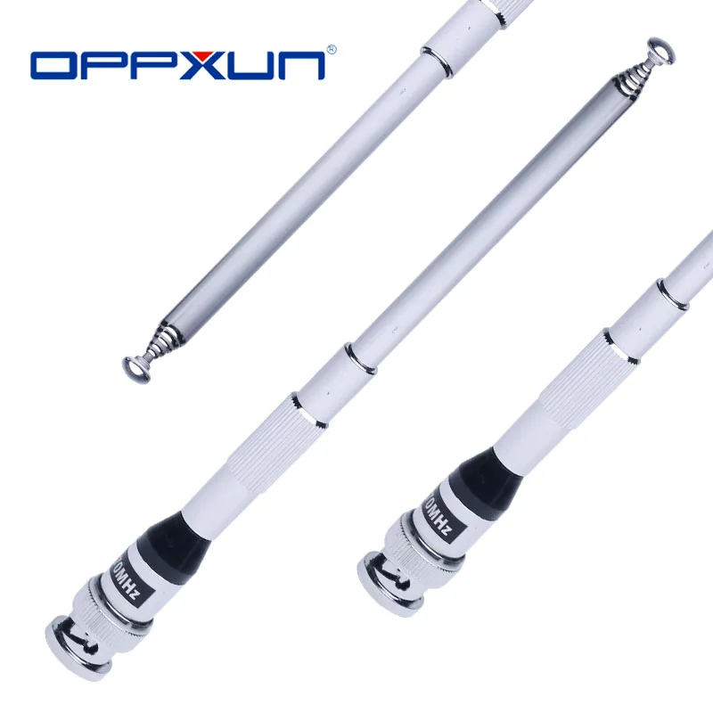 

OPPXUN VHF 136-174mhz For Kenwood Walkie Talkie Bendable Metal 1 Meter Long Telescopic Ham Antenna Bnc Male Connector