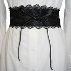 Ремень кружевной Женский, эластичный, черный, пояс для свадебного платья