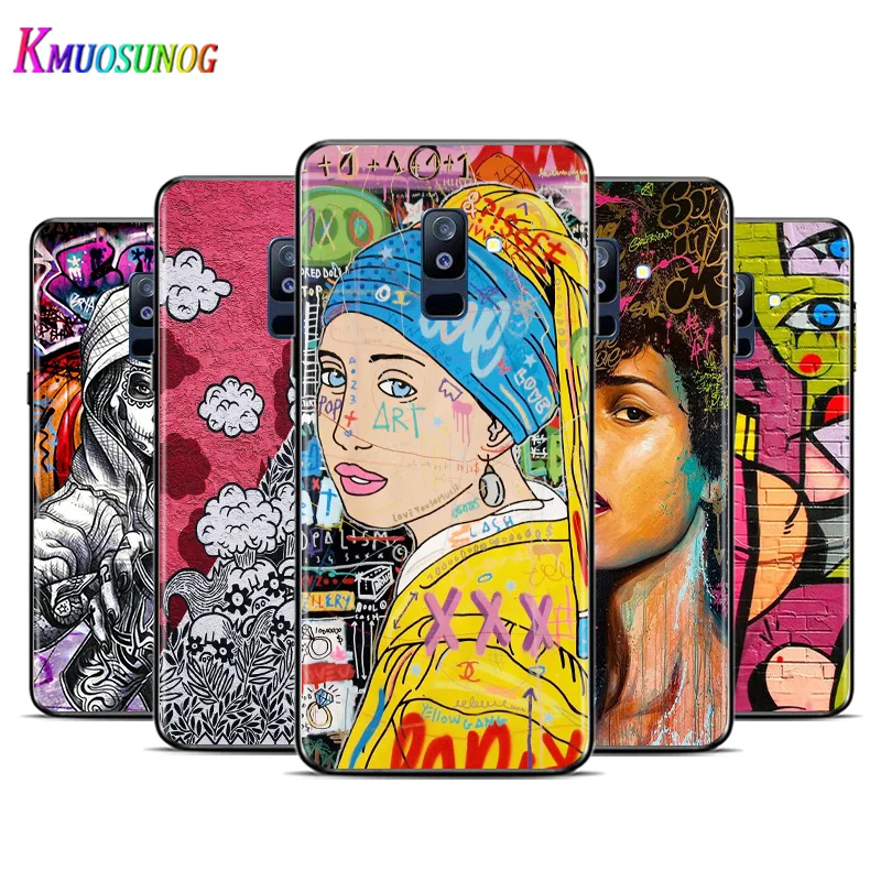 

Popular Art Graffiti For Samsung Galaxy A3 A5 A6 A7 A8 A9 A6S A8S A9S Star Plus 2016 2017 2018 Black Toft TPU Phone Case