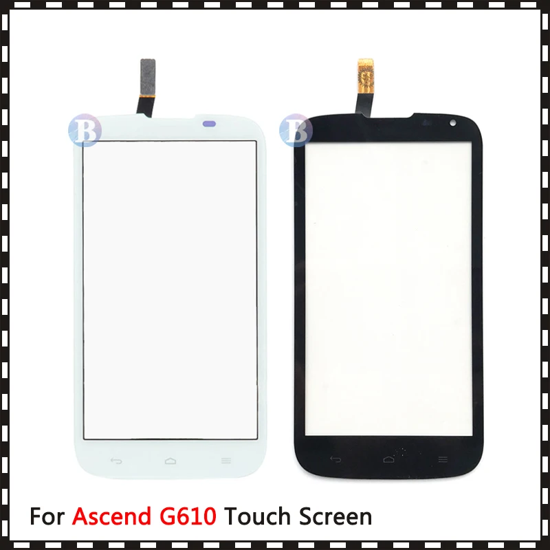 10Pcs/lot High Quality 5.0&quot For Huawei Ascend G610 C8815 Touch Screen Digitizer Sensor Outer Glass Lens Panel Black White | Мобильные