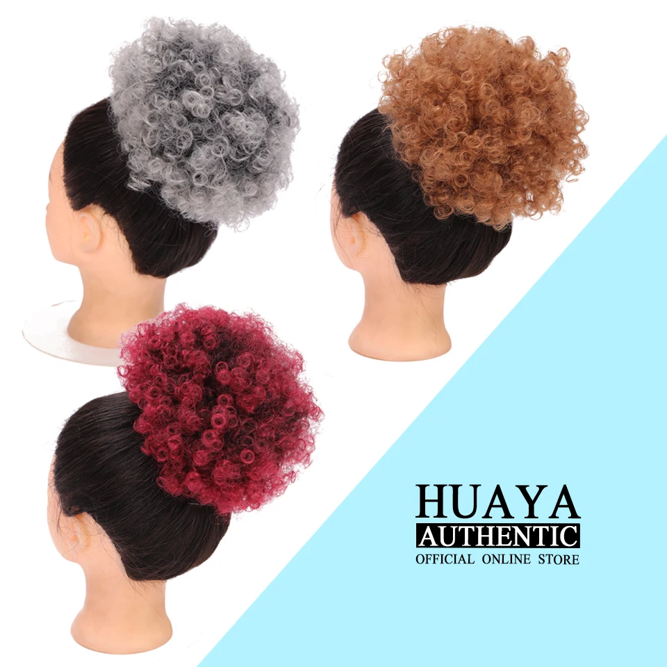 Аксессуары для волос HUAYA Afro Puff chignon мягкая эластичная резинка с жареной головкой