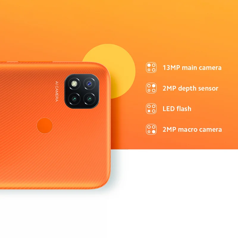 Смартфон Xiaomi Redmi 9C глобальная версия 3 Гб 64 ГБ большой аккумулятор 5000 мАч тройная