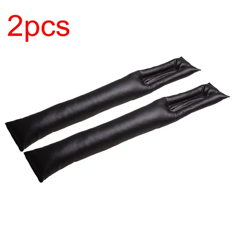 2pcs Black Автомобильная подкладка для щели ПУ кожа наполнители кобура наполнитель пространства подкладка защитный чехол автоматический очиститель Чистая Зарядка для бардачка пробка - Название цвета: 2pcs Black