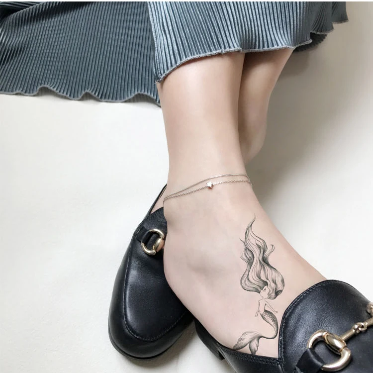 Водостойкие Временные татуировки летние пляжные женские на руку ногу ключицы