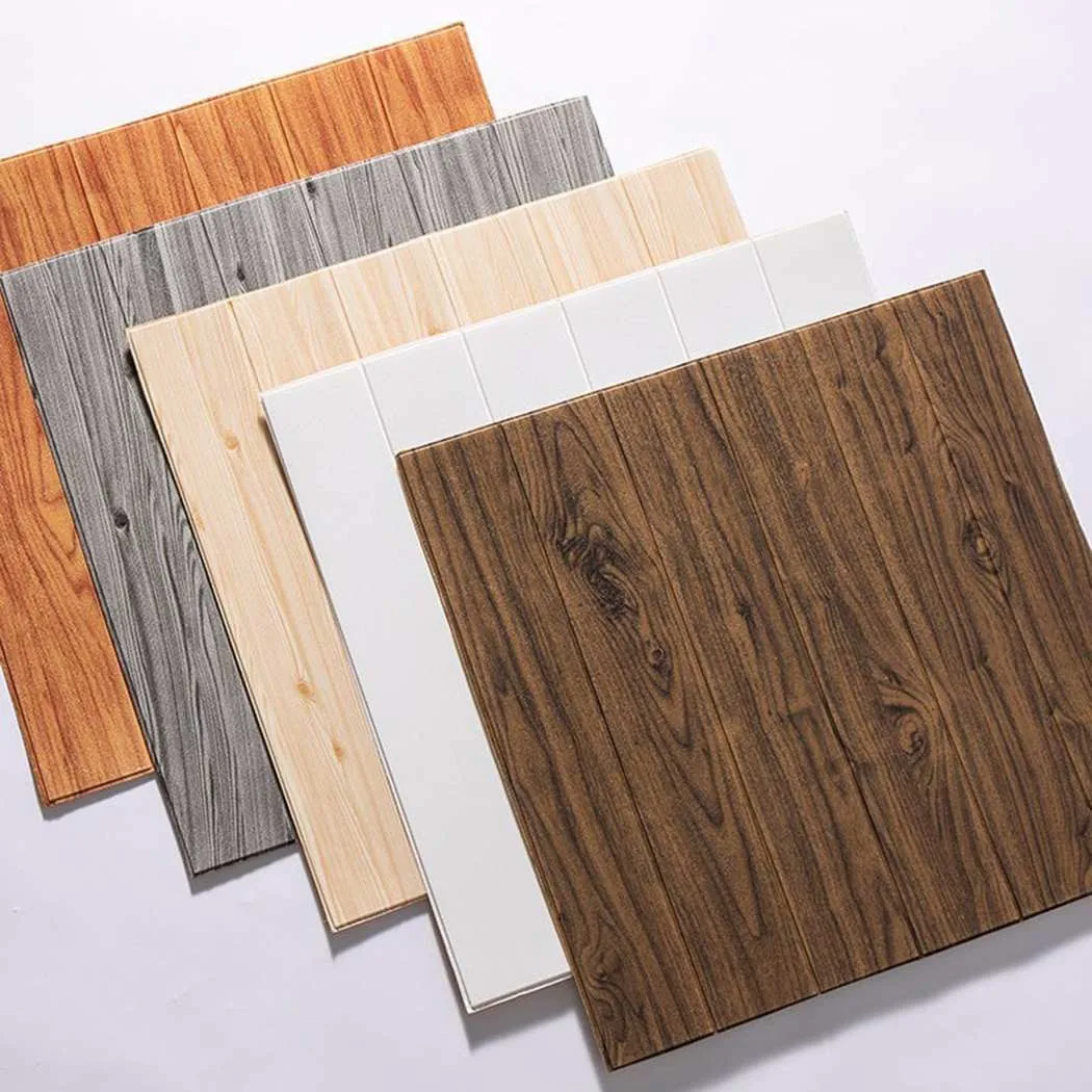 

Waterproof 3D Wood Grain Wallpaper Self -Adhesive Foam Wall Sticker Home Decor Living Bedroon House Furniture Decorative Sticker