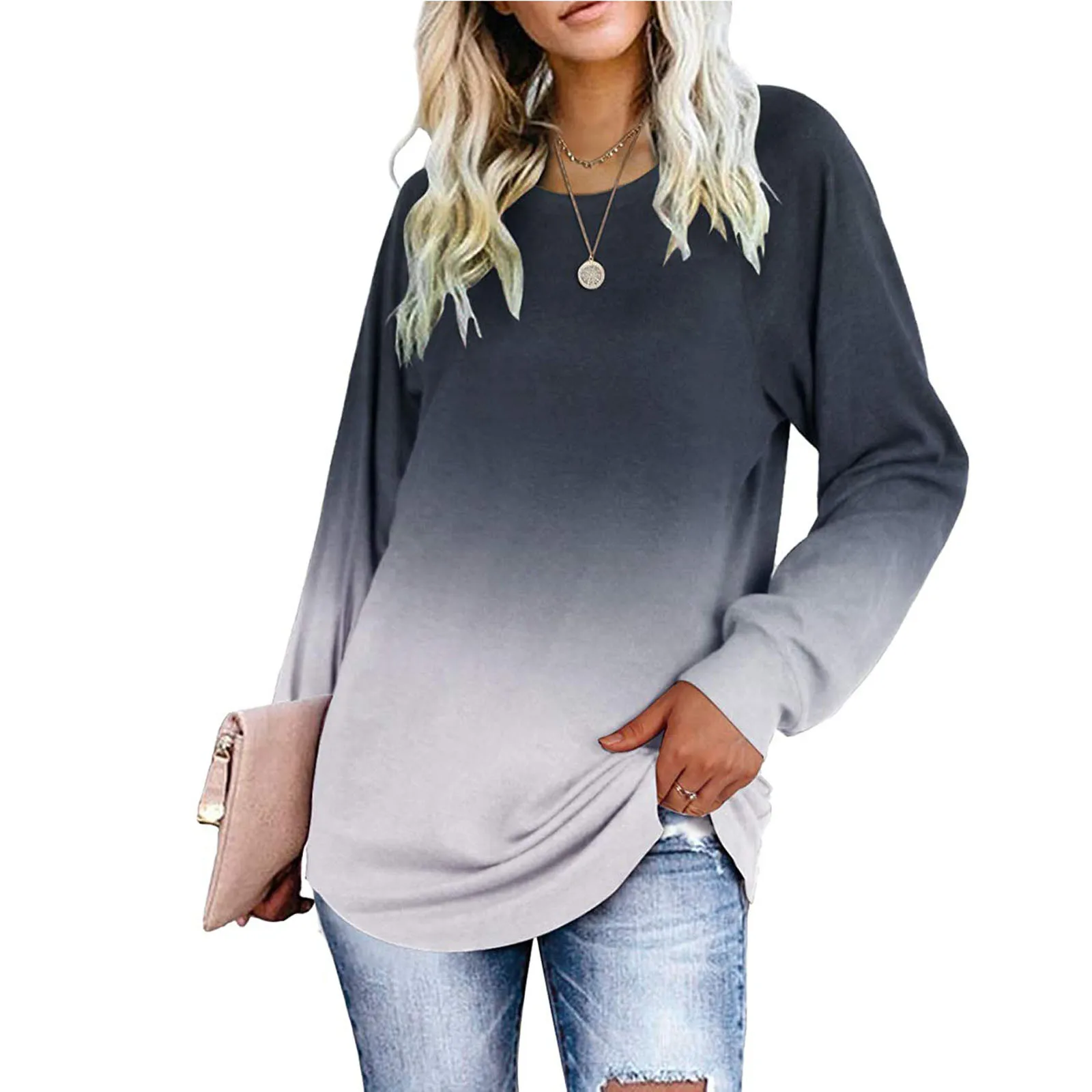 Женские зимние рубашки 40 # женские туники топы повседневные Элегантные с длинным