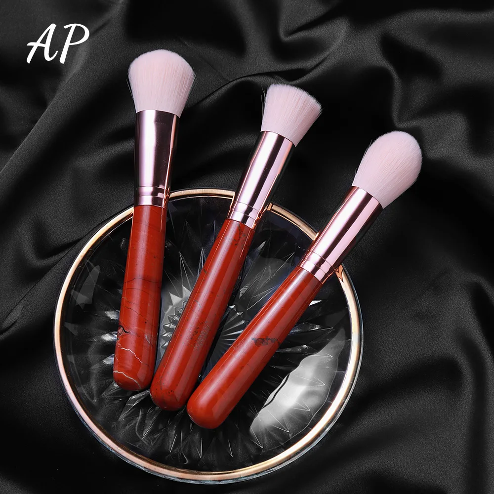 Натуральная кристаллическая Массажная палочка для лица кисточка основы красная