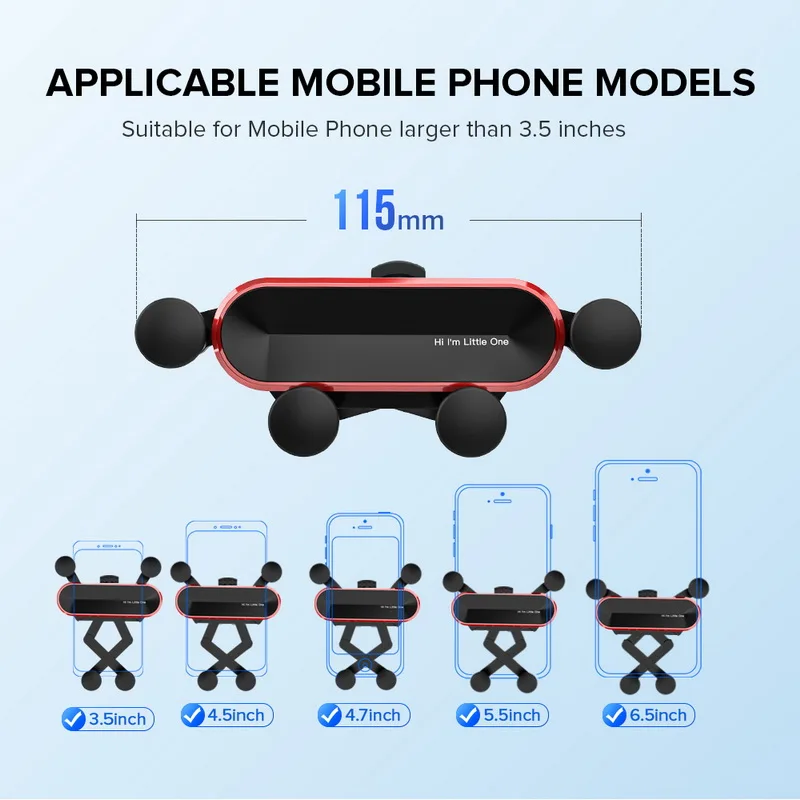 

Gravity Car Phone Holder Air Vent Clip Mount Mobile GPS Support Smartphone Stand For iPhone 12 11 Pro Max Samsung Xiaomi