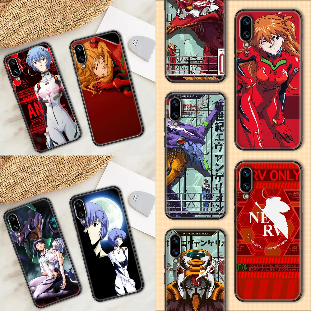 Neon genesis Аниме EVA чехол для телефона Huawei Honor 6 7 8 9 10 10i 20 A C X Lite рro играть черный