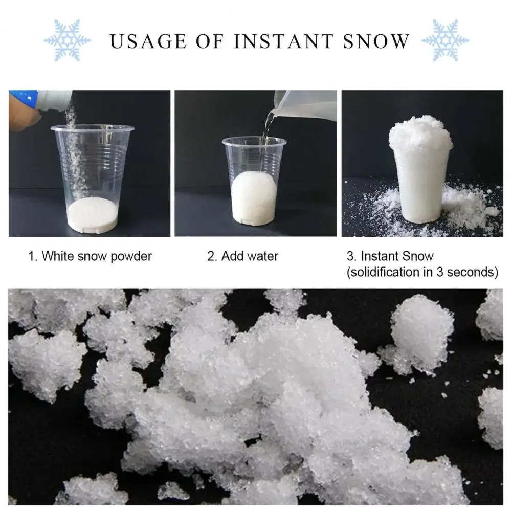 

DIY Artificial Fake Fluffy Faux Snow Powder Coagulator for Wedding Decoration