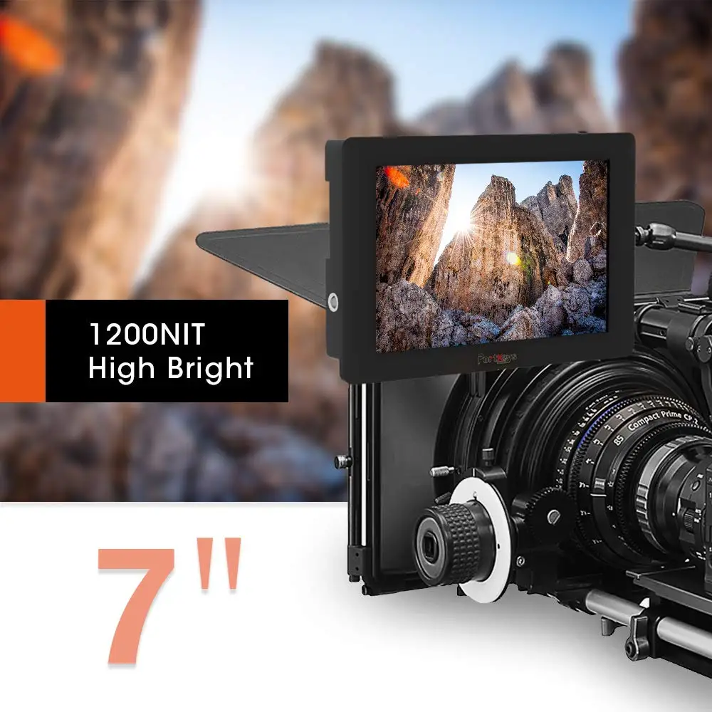 PortKeys HS7T High Bright 1200nit 3g SDI/4 K HDMI на монитор камеры 3D LUT, черный