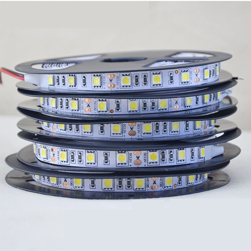 

5050 RGB LED Strip Waterproof 5M 300LED DC 12V 24V CCT RGBCCT RGBW RGBWW WHITE WARM WHITE Fita LED Light Strips Flexible