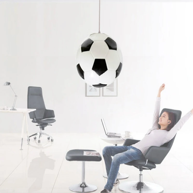 

Basketball Creative Glass Modern Pendant Lights Bedroom Light Fixtures Study Design Lighting Balcony Hanging Lamp LED Room Light