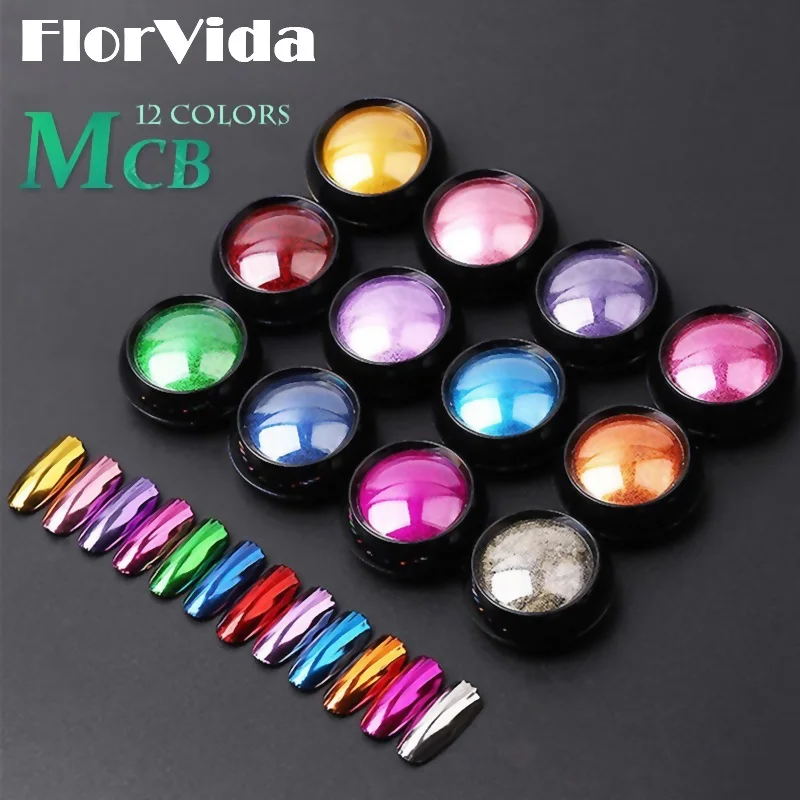 FlorVida 1 шт. 0 5 г волшебный зеркальный блестящий порошок пигмент для ногтей