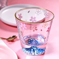 cherry blossom volcano romantic water cup home commercial gift personality art exquisite creative drinking water transparent cup