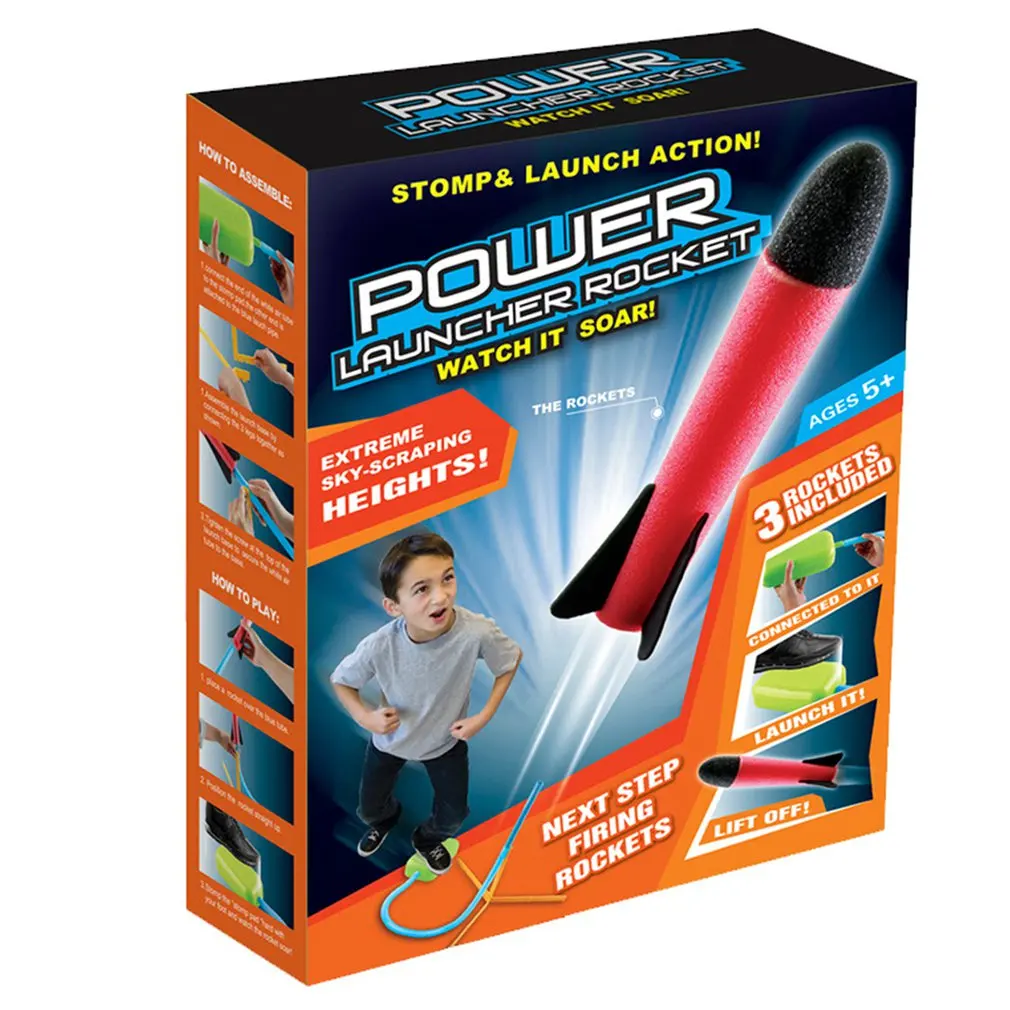 Детская воздушная пусковая установка ступенчатый насос ножная игрушка ракета