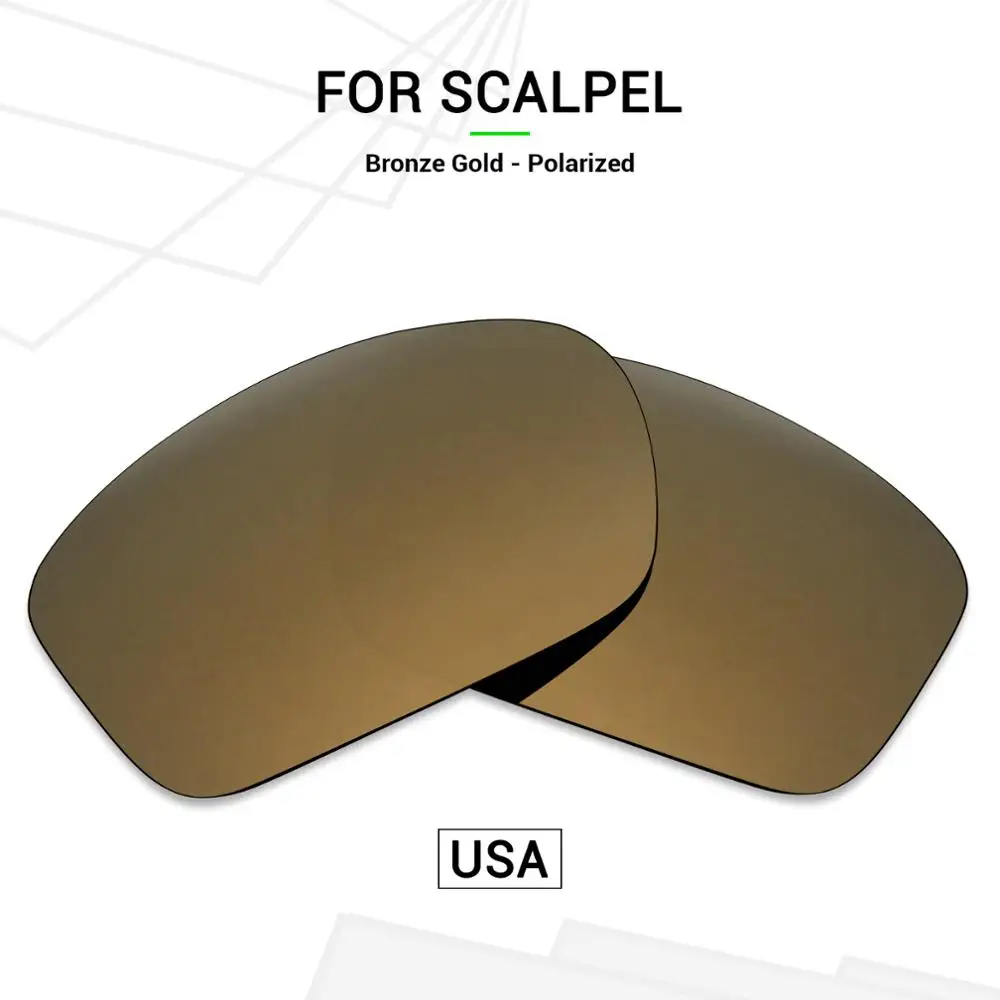 

Поляризованные Сменные линзы Mryok (из США) для солнцезащитных очков Oakley, скальпель, бронзовые, золотые